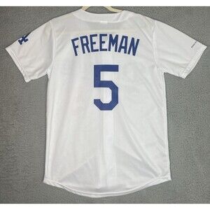 MLB Jersey Freddie Freeman #5 Los Angeles Dodgers Mens Medium 40 White EUC
